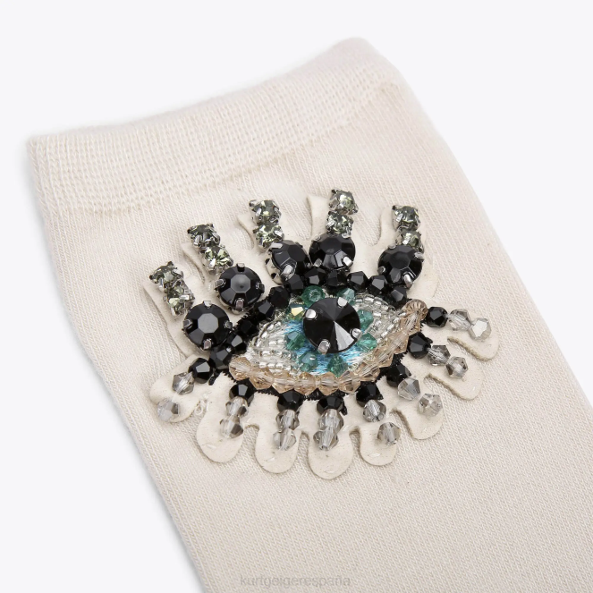 Kurt Geiger mujer calcetín del mal de ojo de Londres 2LPR574 | accesorios hueso